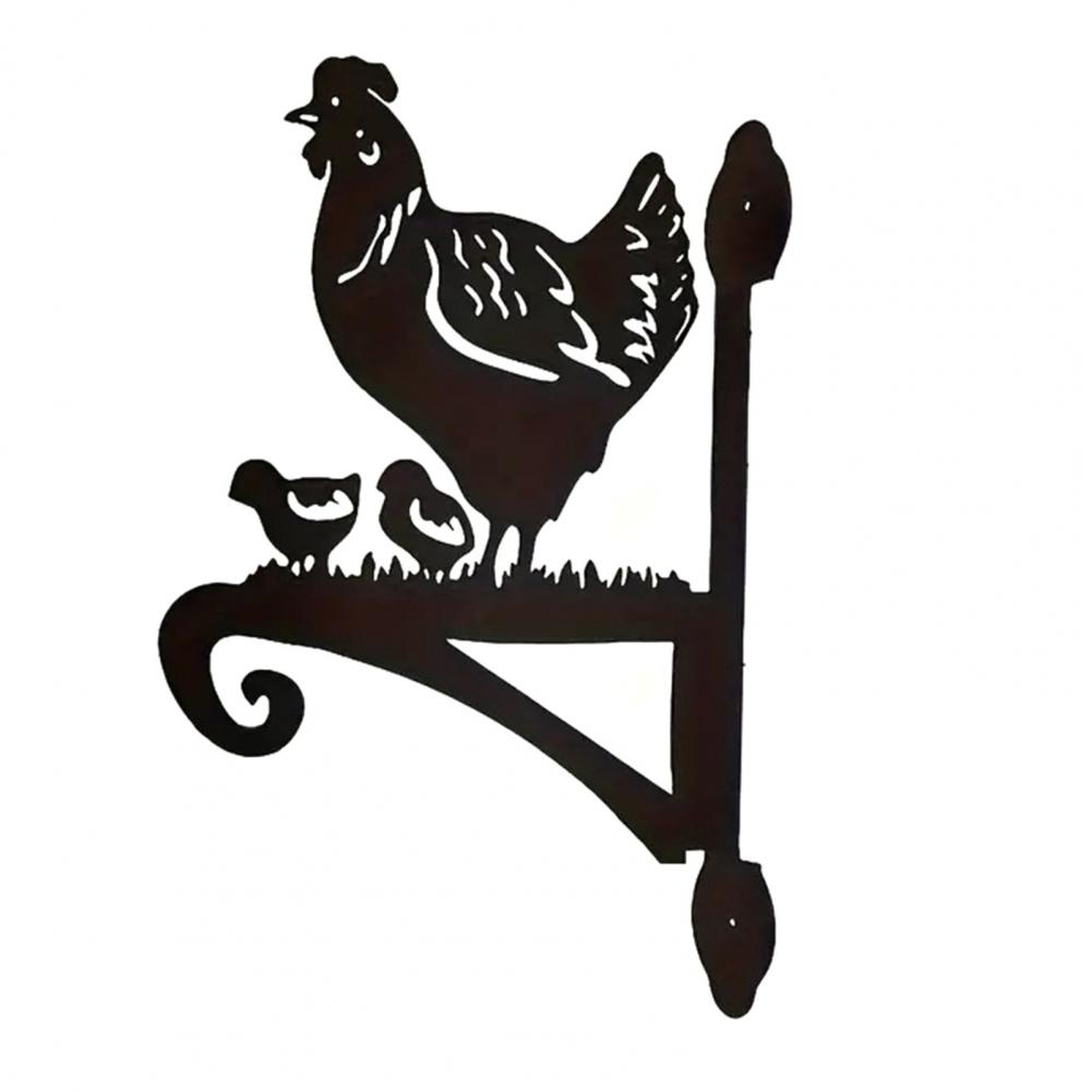 Metal Wall Hook Coated Plant Hanger Animal Silhouette Hook Anti-Rust Bracket For Hanging Plants Outdoors Bird Feeder Lanterns