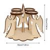 1/2/3Pcs Christmas Wooden Angel Candle Holder 4-Arm Candlestick Tealight Candle Stand Home Office Living Room Dining Table Centerpiece Decoration