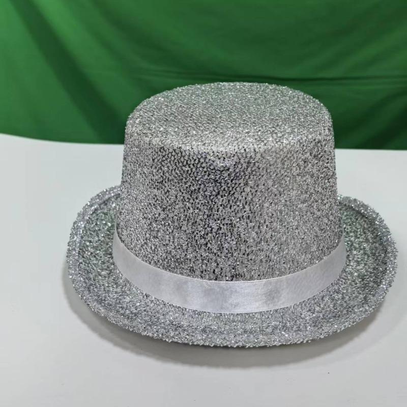 

Magician Hat Lincoln Top Hat High Hat One-time Forming Felt Hat Stage Children s Performance Top Hat One size fits all срібний