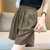 Brocade Polyester Wrinkled Ice Silk Shorts Women's Summer Thin Loose Wide-leg Yamamoto Pants Casual Five-point Pants