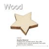 Wooden Stars 200pcs Unfinished Wood Stars Blank Wooden Cutouts Ornaments Natural Wood Pieces for Christmas Party Craft Projects