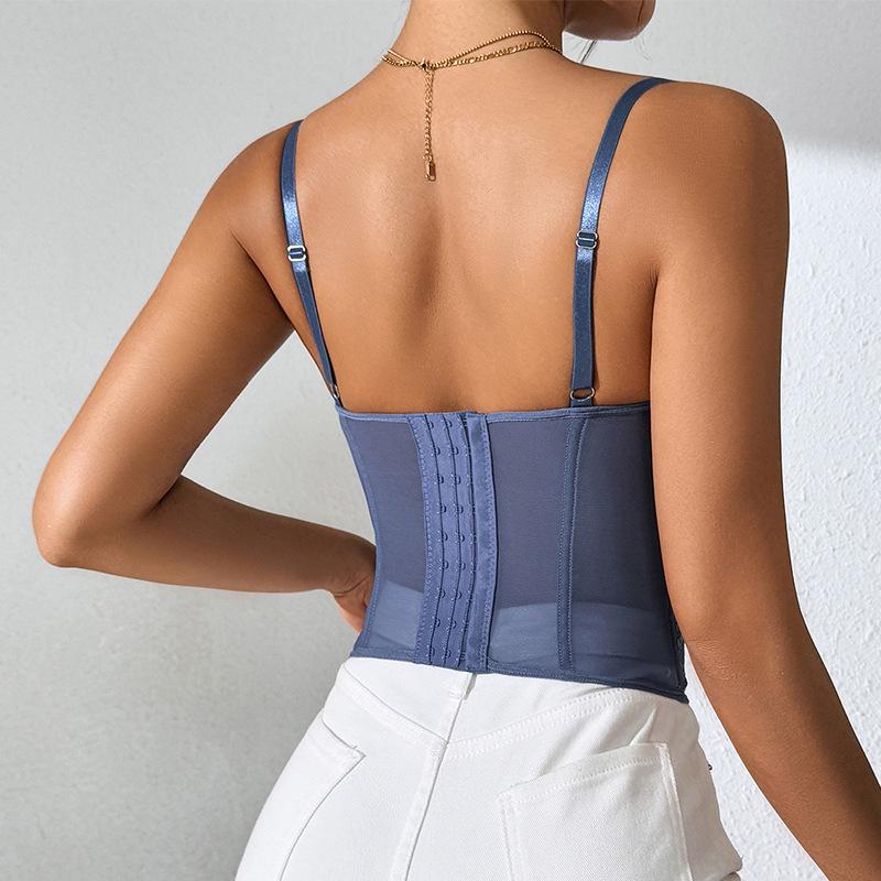 Cămașă tip corset camisolă cu dantelă transparentă picantă