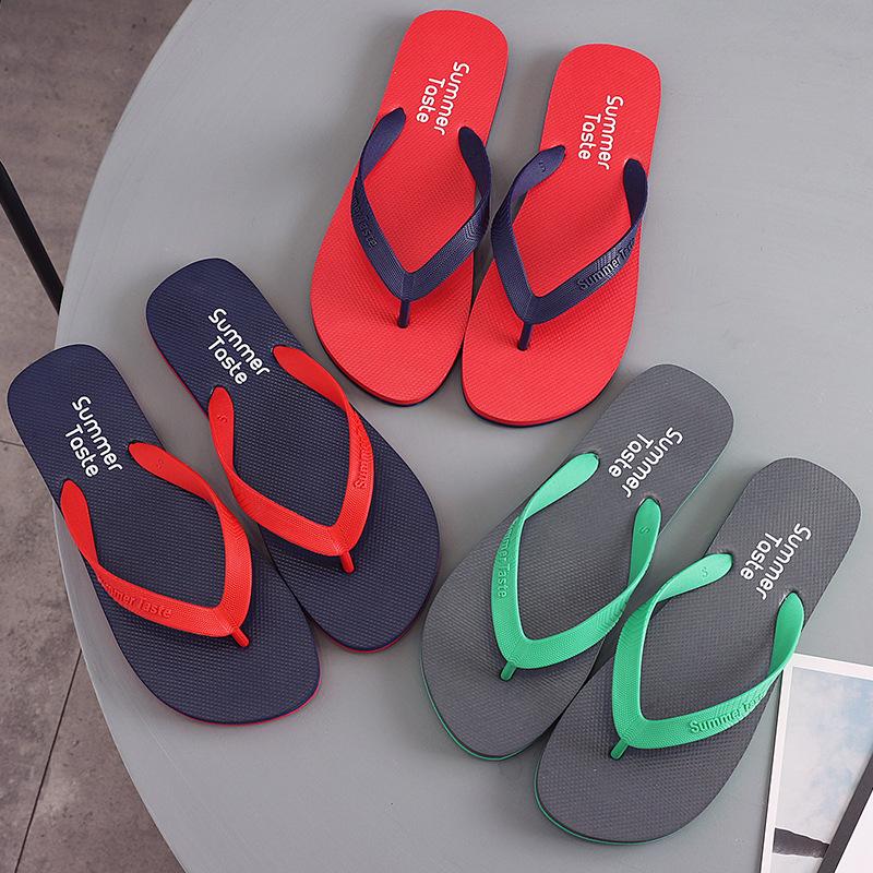 Men's Trendy Non-slip Korean Style Rubber Thong Sandals for Beach