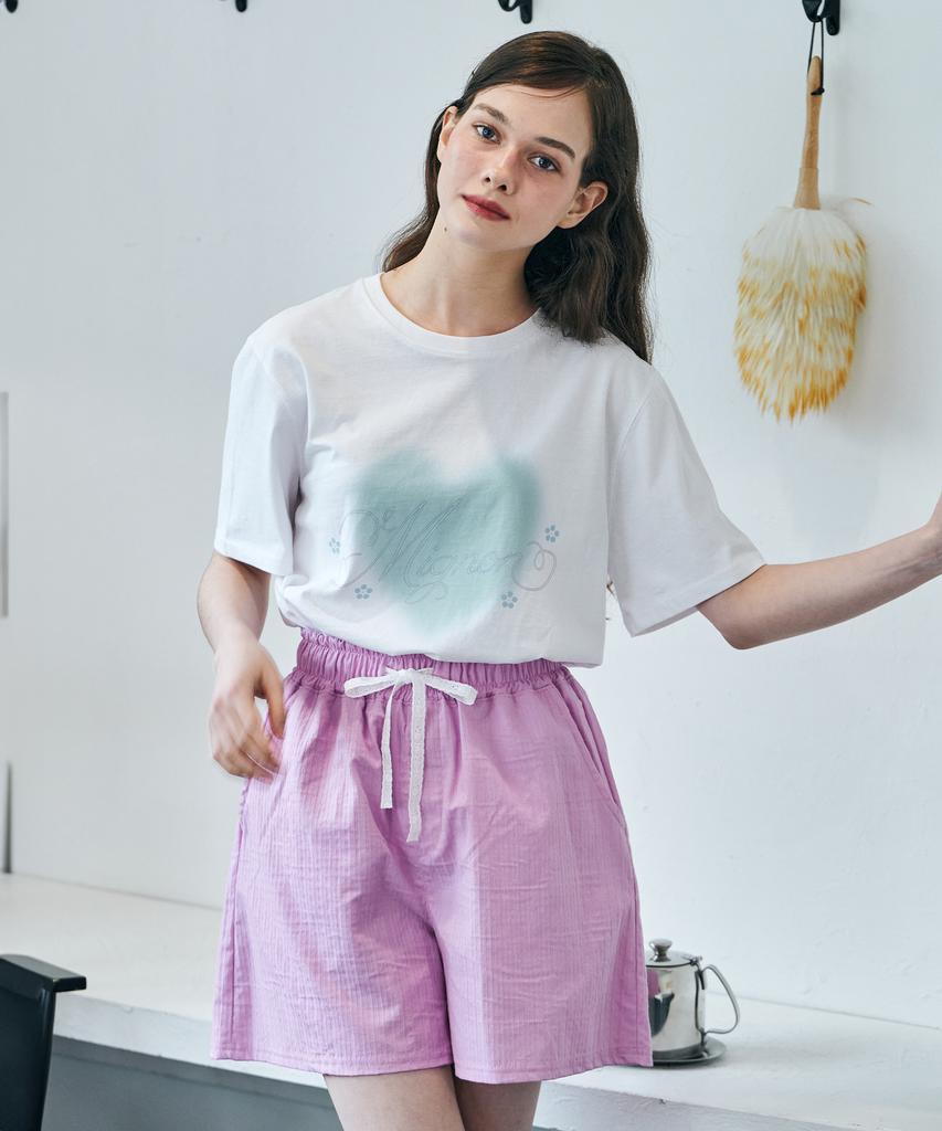 Metapeo Met Lace Wide Shorts Lavender