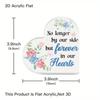 1pc Heart Shaped Acrylic Sign Table Decor, No Longer by Our Side. But Forever In Our Hearts, Desktop Decoration  