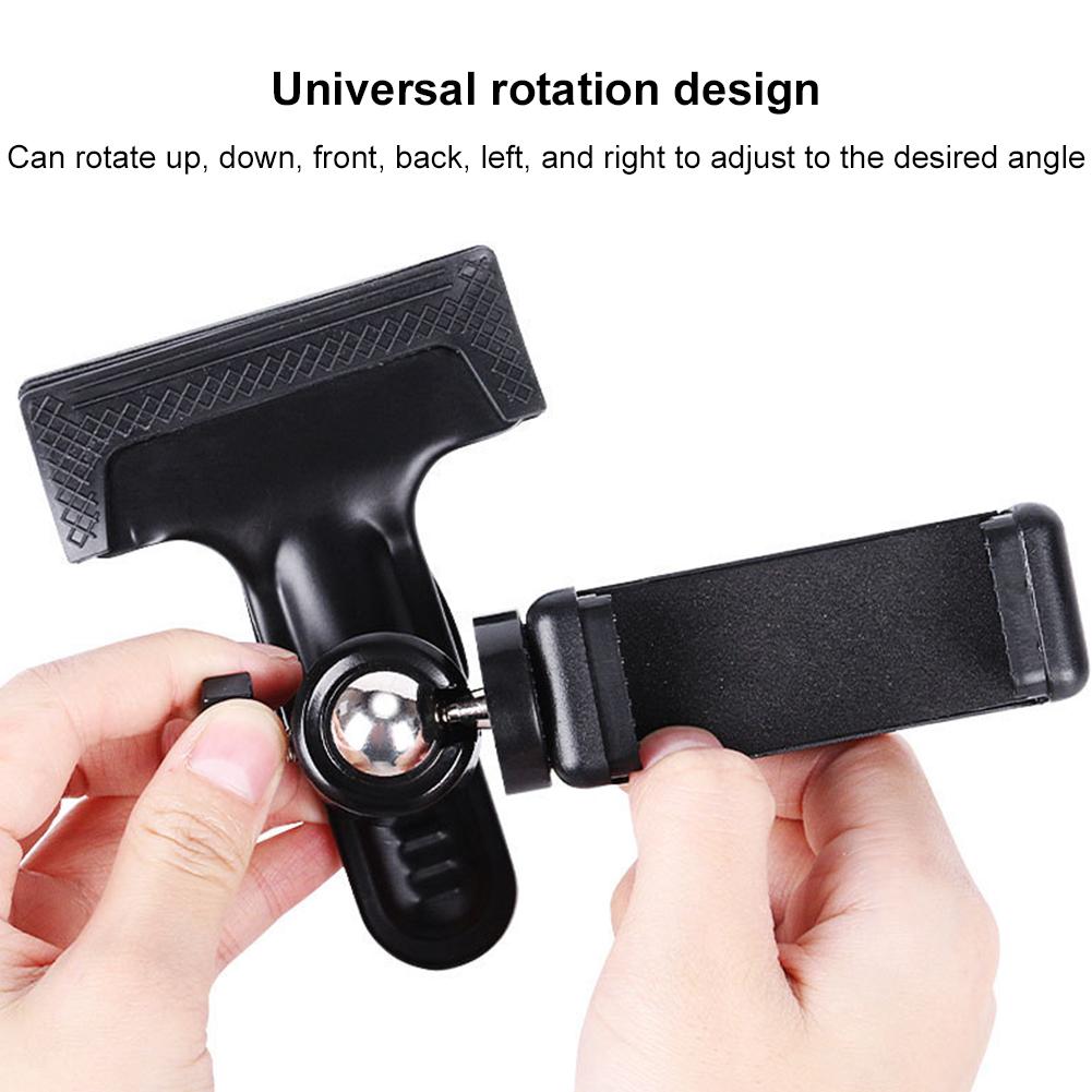 Guitar Head Clip Mobile Phone Holder 360° Rotating Live Broadcast Stand for Mobile Action Cameras Tripod Desktop Music Ukulele