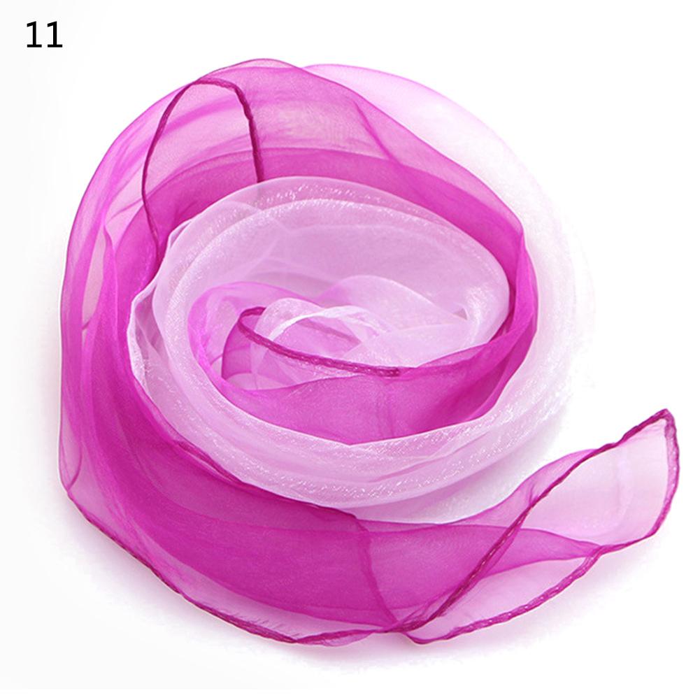 60x60CM Elegant Gradient Color Silk Scarf Women Luxury Small Square Scarf Summer Brand Performance Props Dancing Beach Scarves