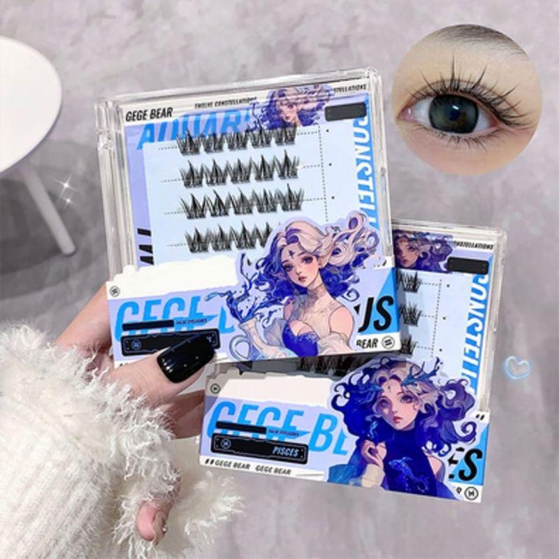 Gege Bear - Twelve Constellations Glue Free False Eyelashes - Aquarius