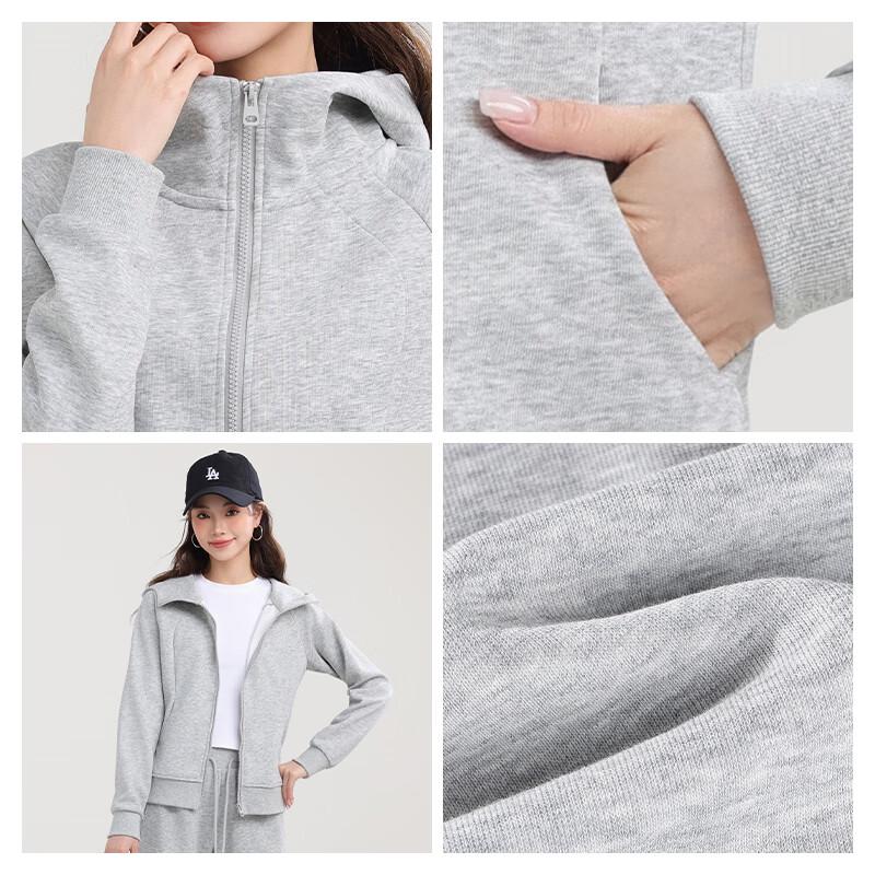 MJ Style Women's Slim-Fit Hooded Zip-Up Hoodie
