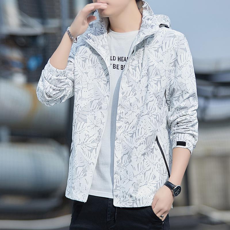 Spring and Autumn Stand-up Collar Korean Version of Hooded Fashion Trend Couple's Thin Top Jacket Men's and Women's Casual Jacket