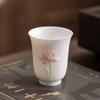 Hand-Painted Chinese Tea Cup Flower Design Premium Master's Cup for Gongfu Tea Artistic Ceramic Collectible Teaware