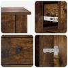 vidaXL Dog Crate Furniture Smoked Oak 90 X 47.5 X 80 Cm