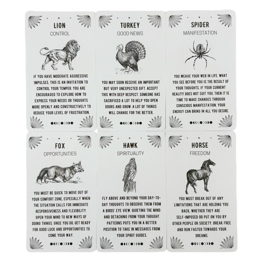 Spirit Animals Oracle Cards Divination Deck English Vision Edition Tarot Board Playing Game For Party