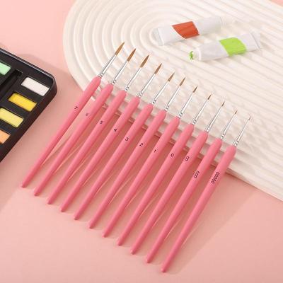 9/11Pcs Fine Detail Paint Brushes Set Miniature Tips Ergonomic Handle for Acrylic Oil Watercolor Painting Art Craft