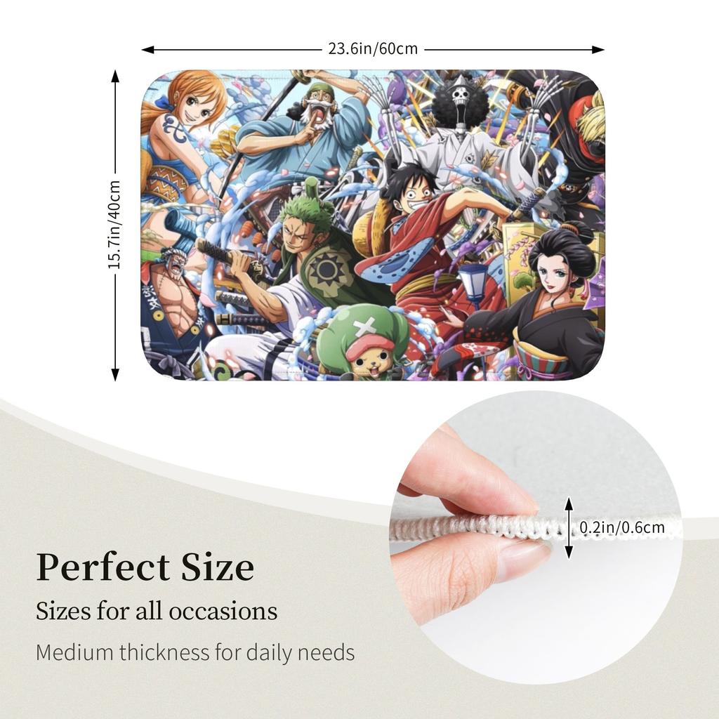 Custom Anime One P-Pieces Doormat Non-Slip Entrance Welcome Kitchen Bath Floor Door Mat Toilet Living Room Carpet Rug