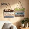 Vertical Wooden Slogan Sign, Rustic Country Retro Style, Easy Install Wall Art Decor, for Home Kitchen Cafe Garden Decoration