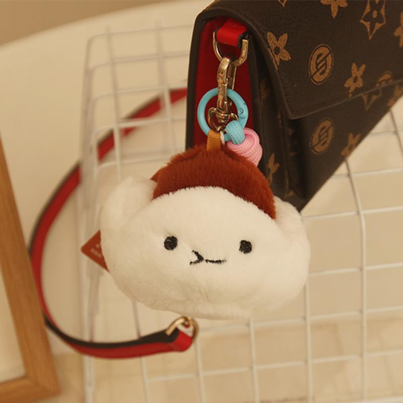 Inspired Cartoon Cha Siu Bao Plush Toy Keychain Pendant Accessories Backpack