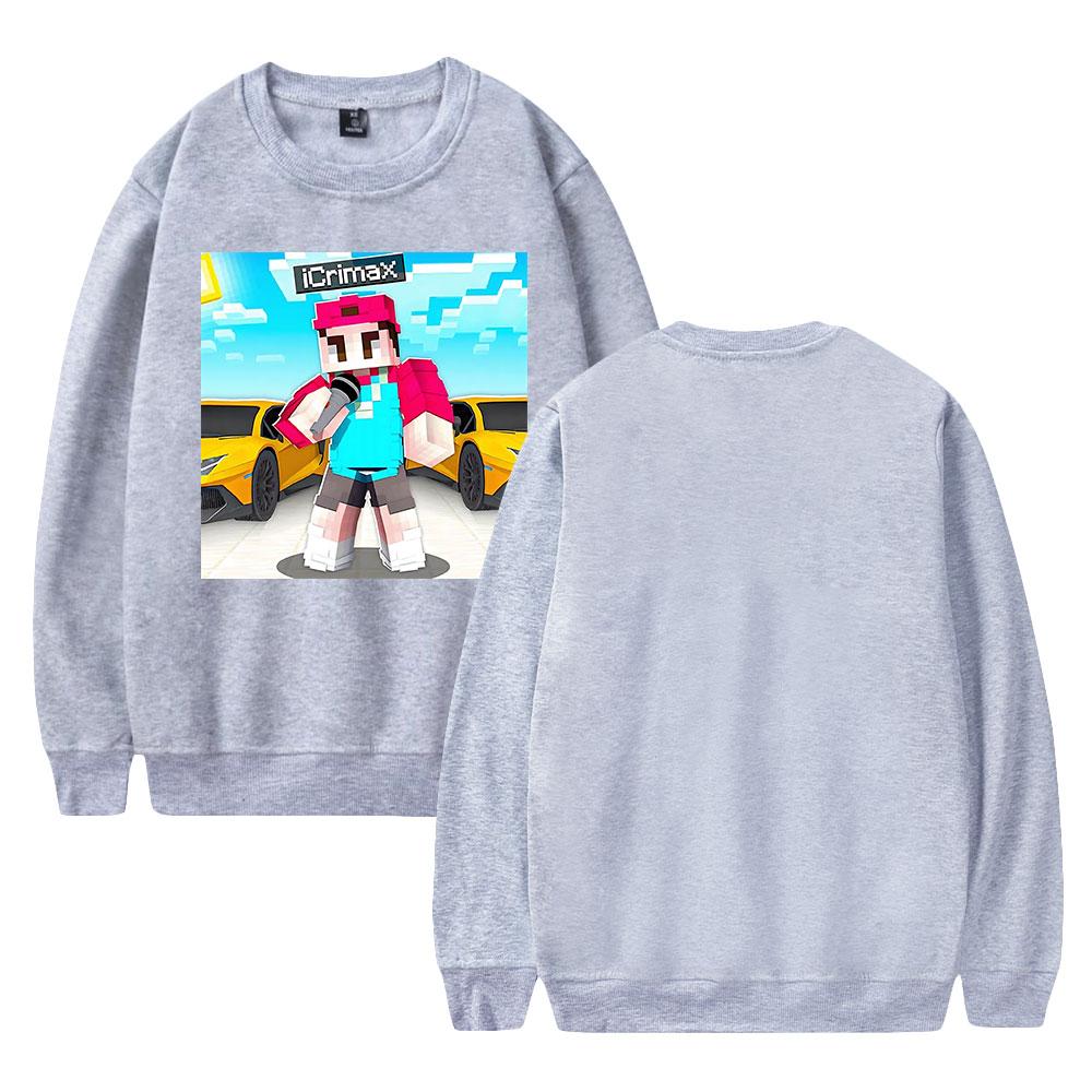 Icrimax Round Neck Sweater Men/Women Kawaii Hoodie Streetwear Sweatshirts Fashion Tops Casual Teenager Cloth