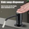 Stainless Steel Press Head Soap Dispenser for Kitchen Sink Soap Dispenser Extension Tube Kit Under Sink Soap Dispenser Pump