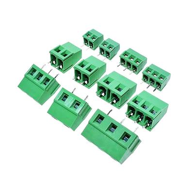 10 adet KF128 KF128-2P 3P 4P 5P 3.81mm 5.0mm 5.08mm 7.5mm Pitch Düz Pimler pcb dayanağı Birleştirilebilir Vidalı Terminal Bloğu Konnektörü Yeşil