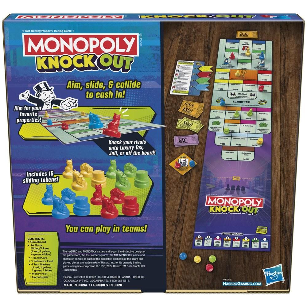 Hasbro Gaming Monopoly Knockout Family Party Game 8+ 2-8 Players 20 Minutes Quick Play Board Game F8995
