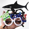 Shark Eyeglasses Ocean Sea Animal Glasses Photo Booth Props Under The Sea Party Supplies for Kids Adults