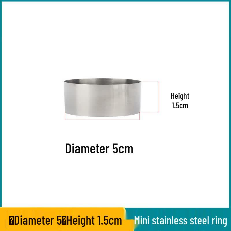 Dairui en Stainless Steel Round Pancake & Omelet Molds 5cm Diameter x 1.5cm Height