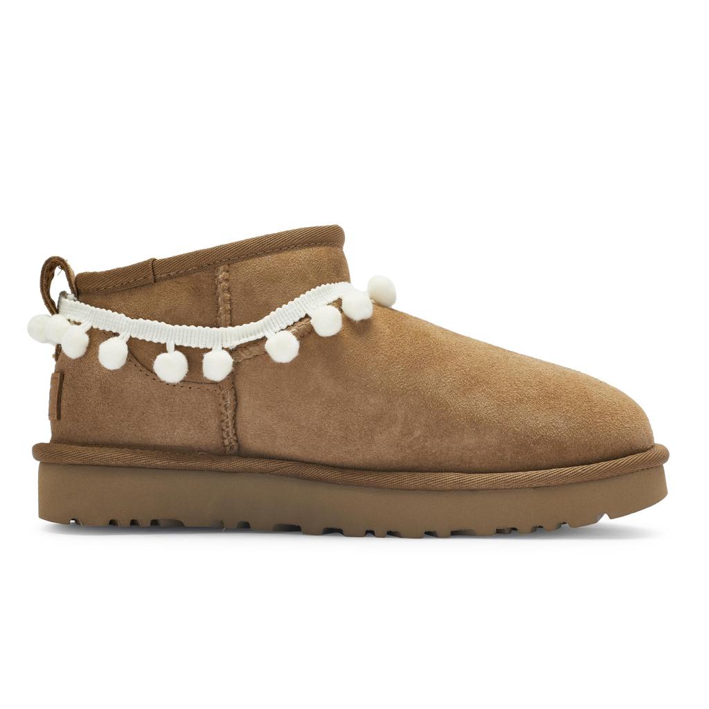 UGG CLASSIC ULTRA MINI 811 Manufacturing, Lunar Wander Thermal Ankle Length Snow Boots Women's Chestnut Brown 1116109-CHE(Team80-)