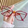 Blue Light Glasses Female Myopia Leopard Feline 0 Ray Cat's -6. Blocking Eye Finished Optical to Classic Ladies Spectacle Pink Retro Women's