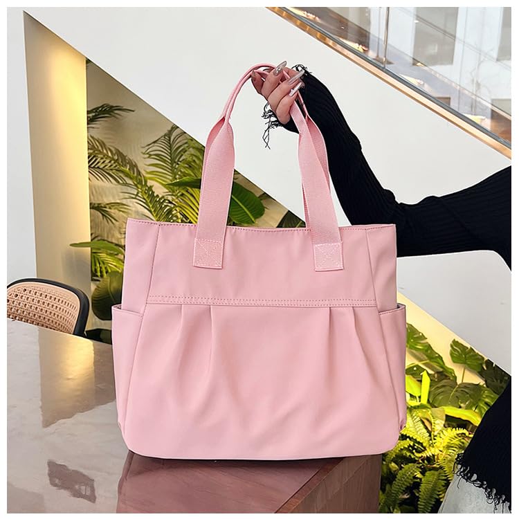 Bitcuem Women's Large Capacity Lightweight A4 Tote Bag, Waterproof, 2-Way, Perfect for Commuting, School, Travel, Shopping, and Walking (Black)