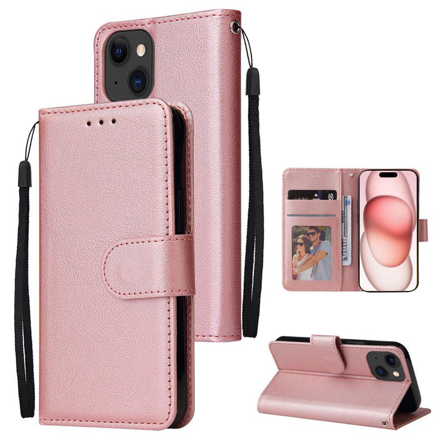 Für Apple iPhone 15 Pro Max 14 Plus 13 12 11 Anti-Fall-Cover-Geldbörse mit Kartensteckplatz, Bilderrahmen, Ständer, magnetisches Flip-Lederetui