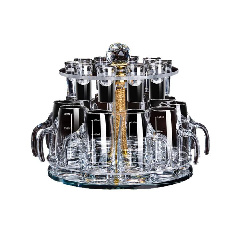 Glass Liquor Decanter and Shot Glass Set