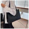 Women's Faux Leather Large Capacity Satchel Bag Korean Style Vintage Single Shoulder Handbag Crossbody Purse