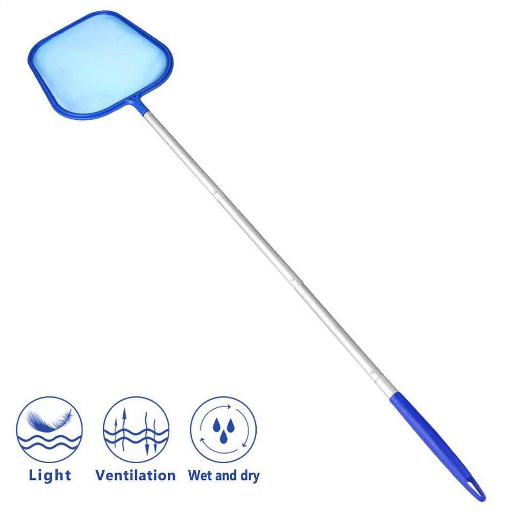

Swimming Pool Skimmer Net With 5 Section Aluminum Telescopic Pole Debris Leaf Pickup Removal Pond Cleaning Tool CHINA