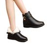 New Winter Fleece and Thickened Flat Ankle Boots for Women As Well As Warm Boots Elderly Boots