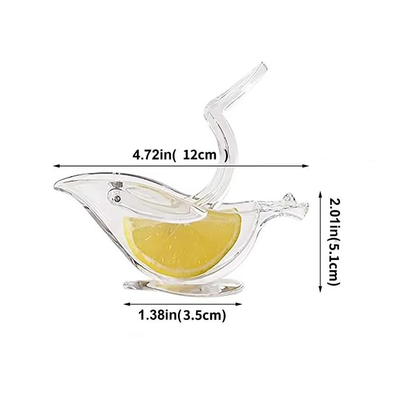 Portable Manual Juicer, Lemon And Citrus Juicer, Bird Shaped Transparent Manual Fruit Juicers, Household Kitchen And Bar Tools