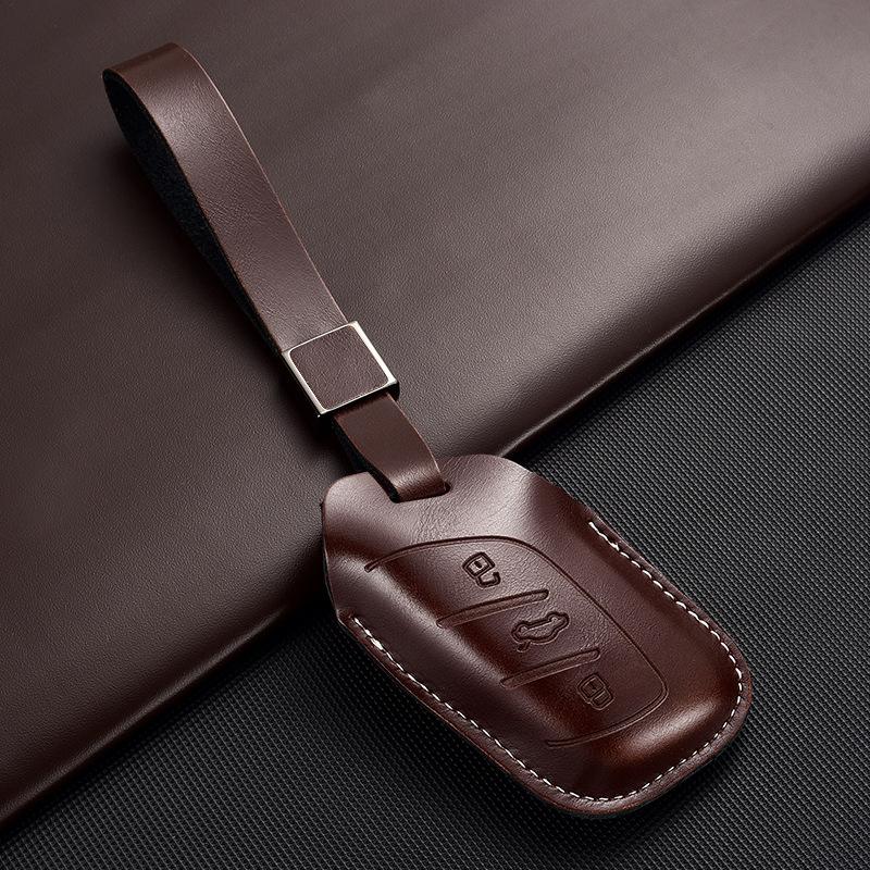 Applicable To Roewe Rx5 Leather Key Cover 350/360/w5/ei6 Shell Plus Car Buckle Ruixing Ei5 All-inclusive Creativity