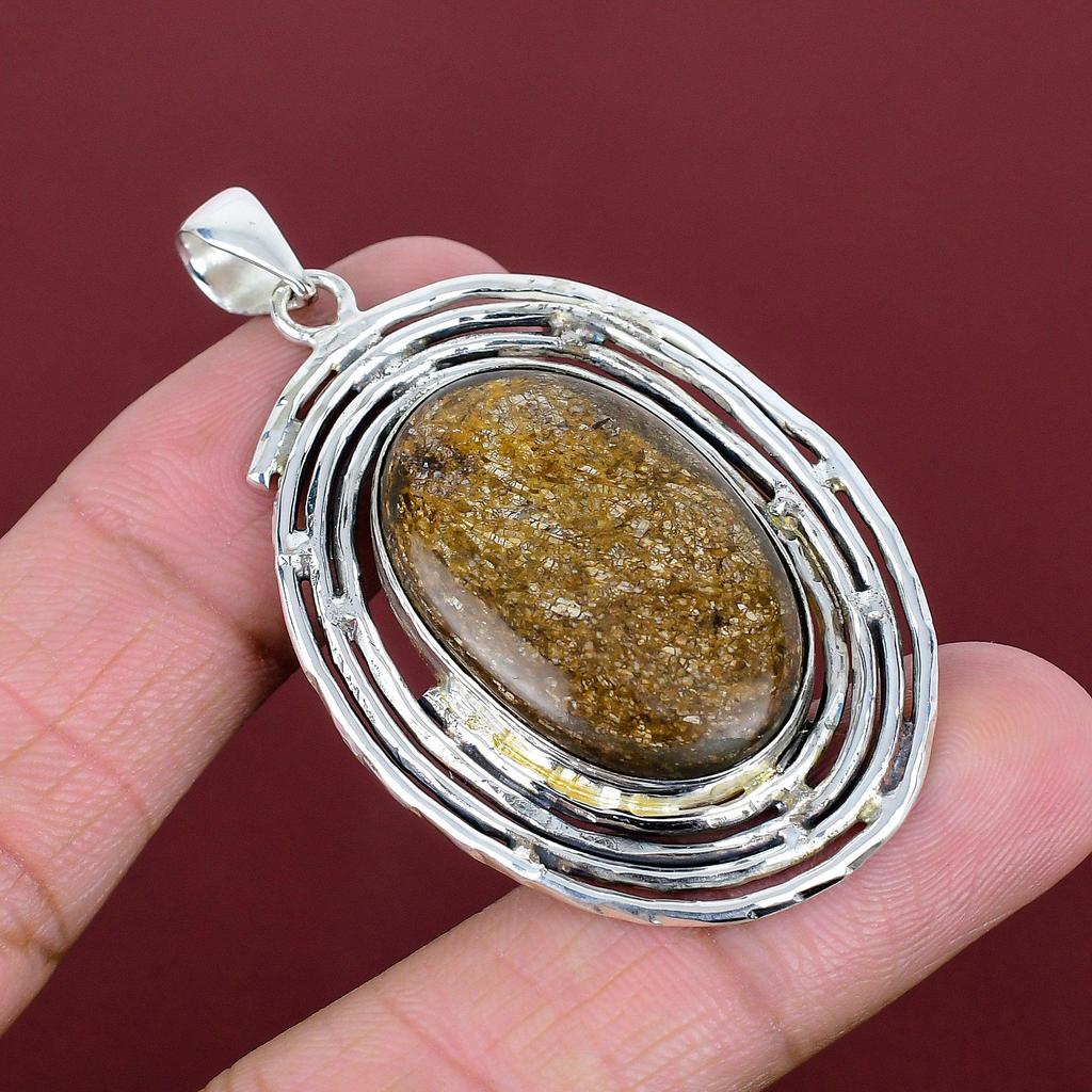 Bronzite Pendant Handmade Genuine Gemstone Pendant 925 Sterling Silver Pendant Amazing Bronzite Jewelry Unique Design Pendant Gifts for Him