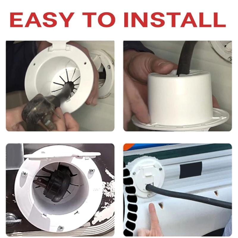 Cable Hatches Round Designs Cable Hatches with Lid Easy Installation Electric Cord Cover for Boat Trailer Campers Truck