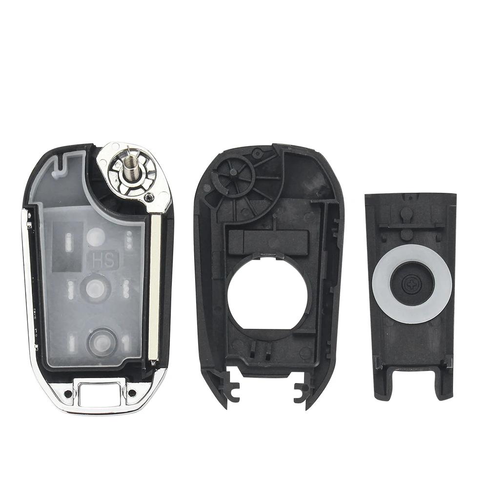 Guscio Chiave Auto per Peugeot 208 2008 301 308 508 5008 Rcz Per Citroen C-Elysee C4-Cactus Guscio Chiave con Telecomando Centrale per Fari