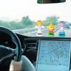 6 Pcs Solar Powered Dancing Animal Dolls Swinging Animated   Window Sun Catcher Car Decor Portable Suncatchers,Frog
