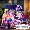 Custom Name Fantasy Night Trio K-Pop Blanket Ideal Bedding Blanket Perfect for Travel, Camping, Living Rooms, Offices, Sofas, Fan Christmas Gift