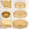 3pcs 8/10/12inch Set Golden Hollow Cake Rack Wedding Dessert Table Decoration Fruit Cake Tray Iron