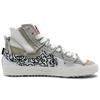 Nike Blazer Leather Slip Resistant Abrasion Resistant High Top Skateboard Shoes Unisex White Black DD3111-100(Team131-)