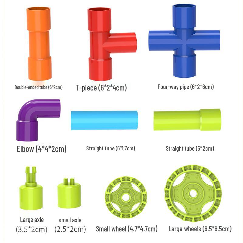 Interlocking Water Pipe Building Blocks for Early Education - DIY Educational Toys for Kids