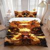 3pcs Naruto Nine Tailed Fox Design Quilt Cover Set - Soft and Cozy Bedroom, Guest Room and Dorm Decorative Bedding 3-Piece Set 1 Quilt Cover + 2 Pillo