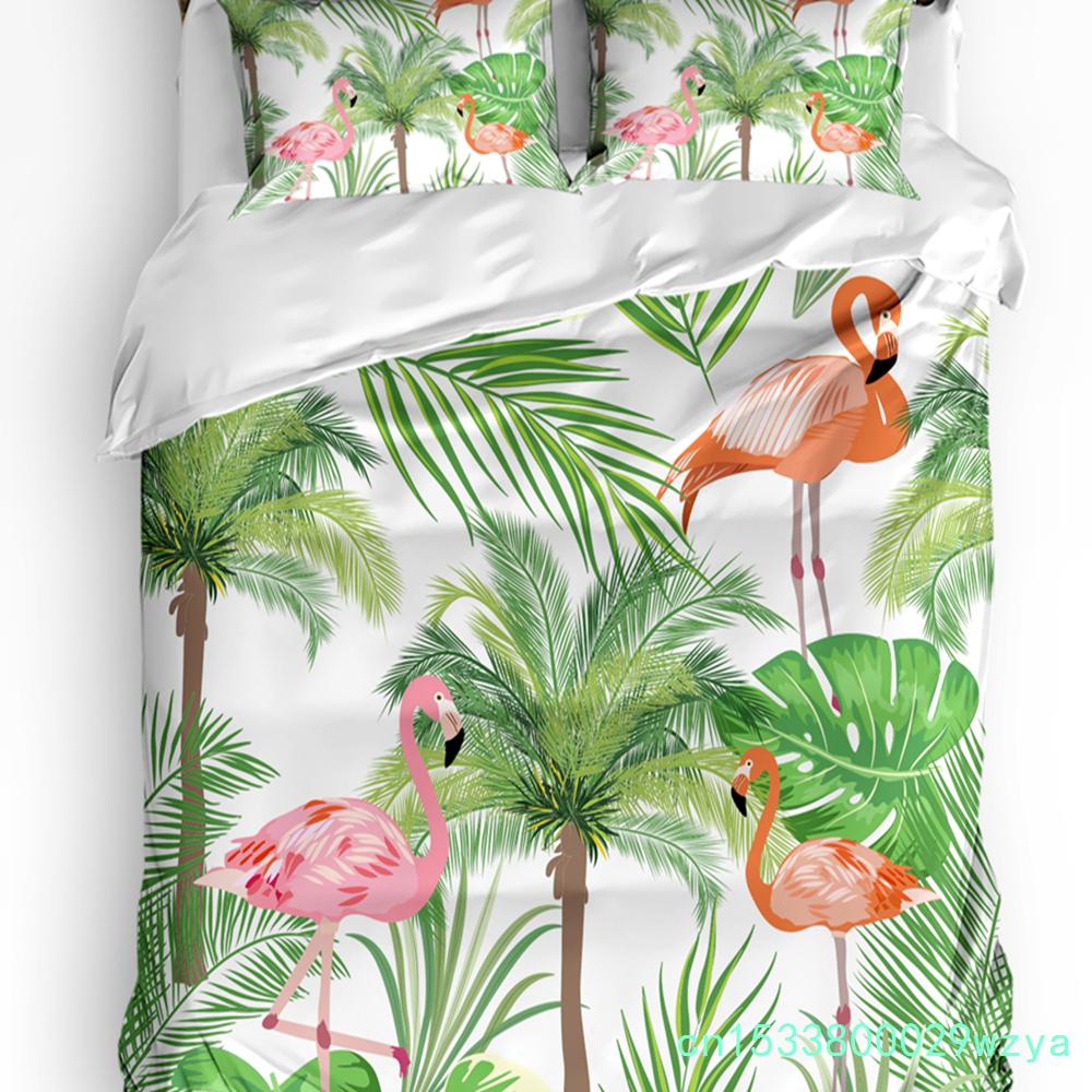 3-teiliges Bettwäsche-Set Rosa Flamingo Heimtextil Bettbezug Kissenbezug Junge Kind Teenager Mädchen Bettwäsche Bezüge Set
