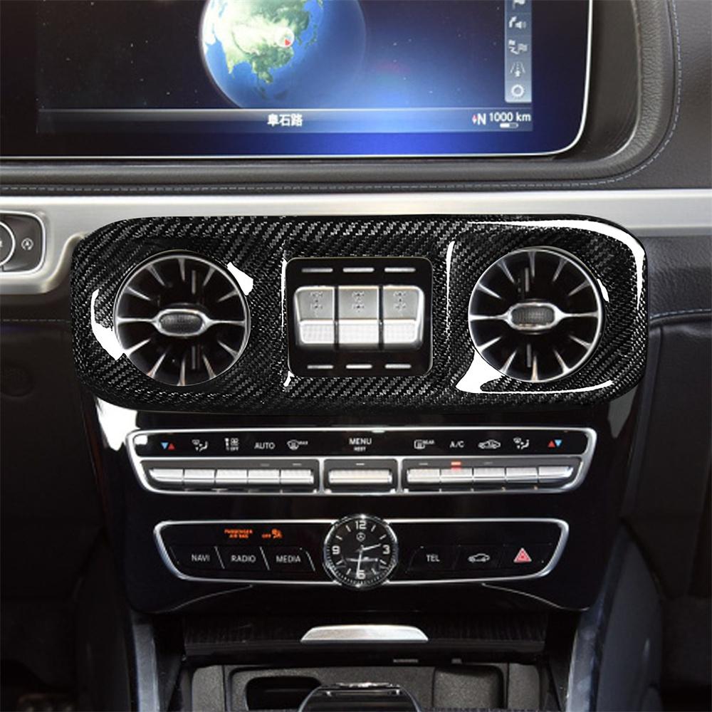 Carbon fiber central control air outlet decorative stickers for Mercedes-Benz G-class