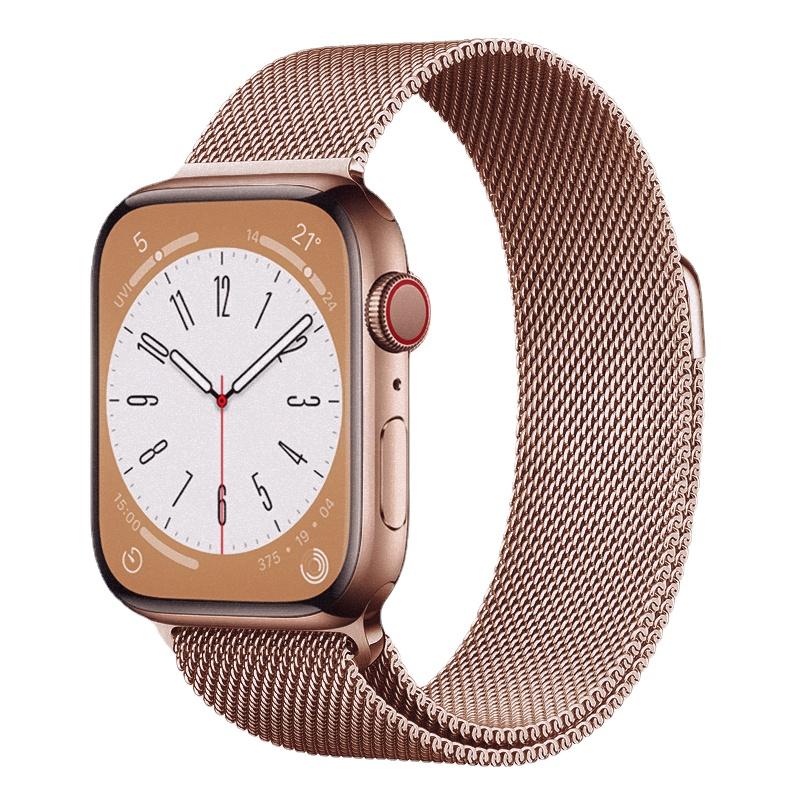 Milanesiskt armband för Apple Watch Band Strap 42mm 38mm 44mm 40mm Länkarmband i rostfritt stål Armbandsur för Iwatch 5/4/3/2/1 49mm 41mm