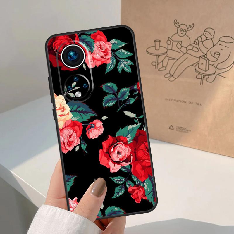 Beautiful Garden Red Roses Flowers For Honor Magic 7 Lite 5 6 8 Pro Case For Honor 400 200 90 70 50 X8c X8b X9a X9b X9c X9d Win